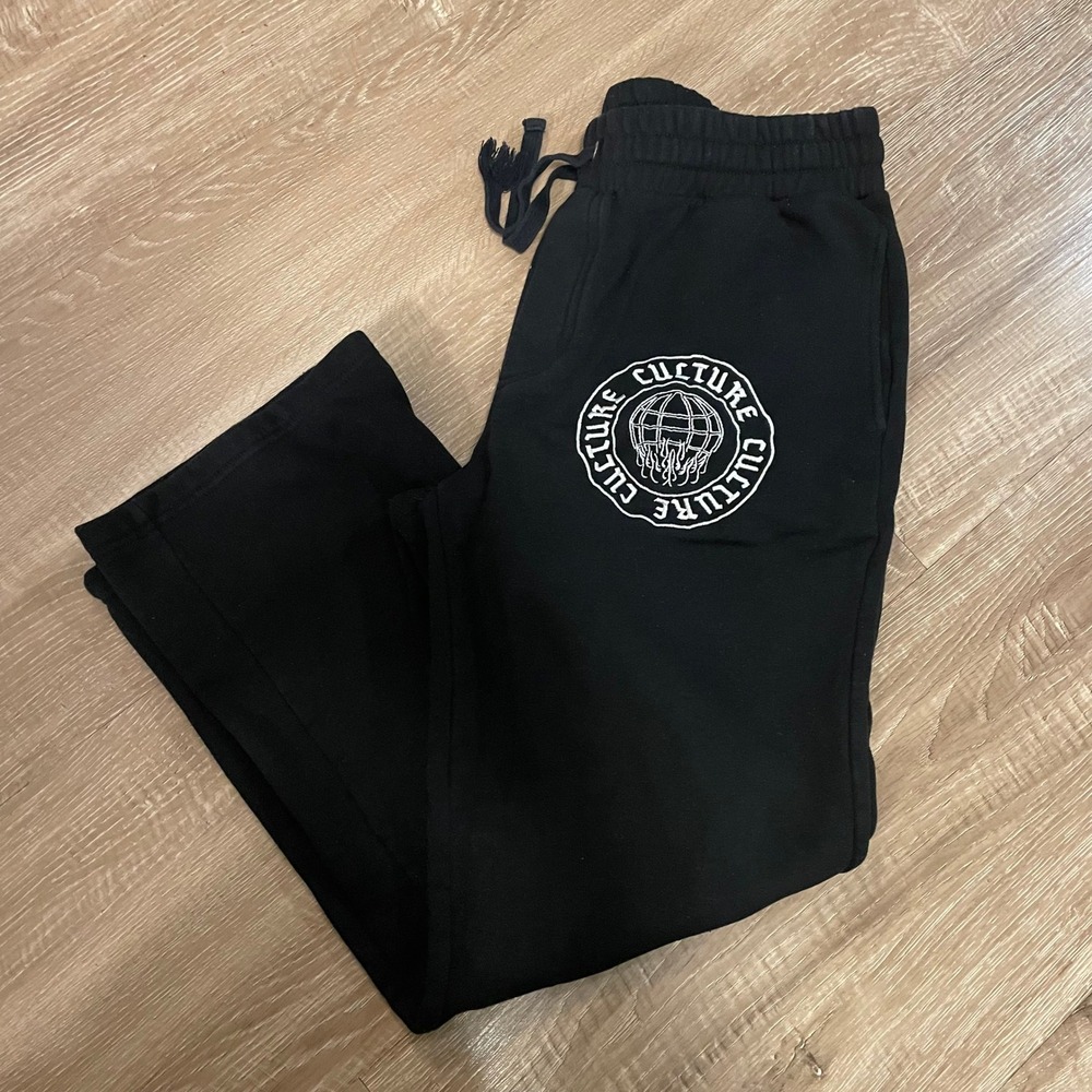 NovaMen Mens Sweatpants XL Black Cotton Blend Culture Graphic Joggers Relaxed